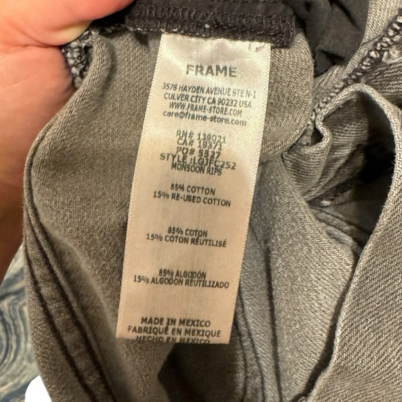 Frame Womens Le Garcon Ripped Cuff Step Hem Nonstretch Jeans 29 - Picture 10 of 16